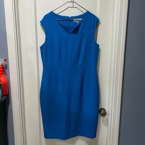 Kasper Vibrant Blue sleeveless sheath Dress